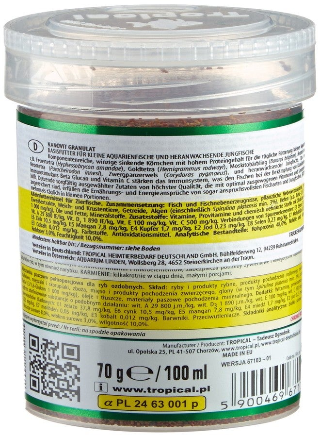 Tropical Nanovit Granulat 100ml (Item code- 67103) - Image 2